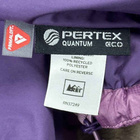 REI Co Op  Jacket Womens Medium Primaloft Teal Pertex Quantum Outdoor Purple - Picture 6 of 9